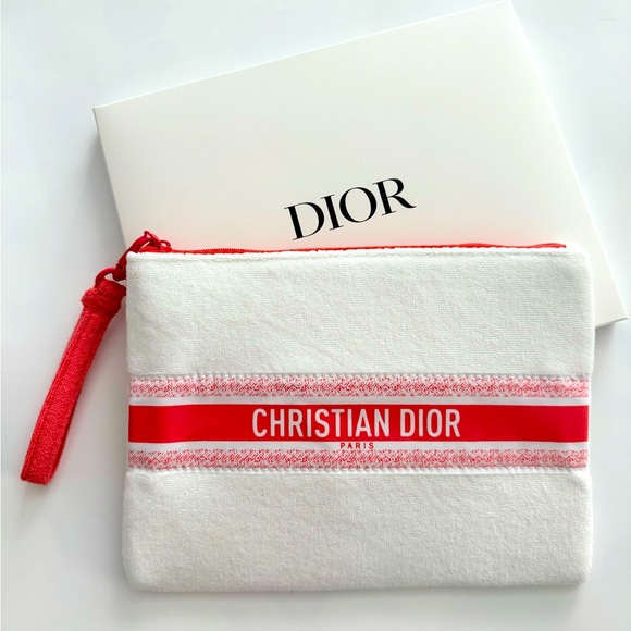 DIOR Beauty Makeup Terry Cloth Flat
Medium Pouch Makeup Bag NIB - Picture 1 of 10